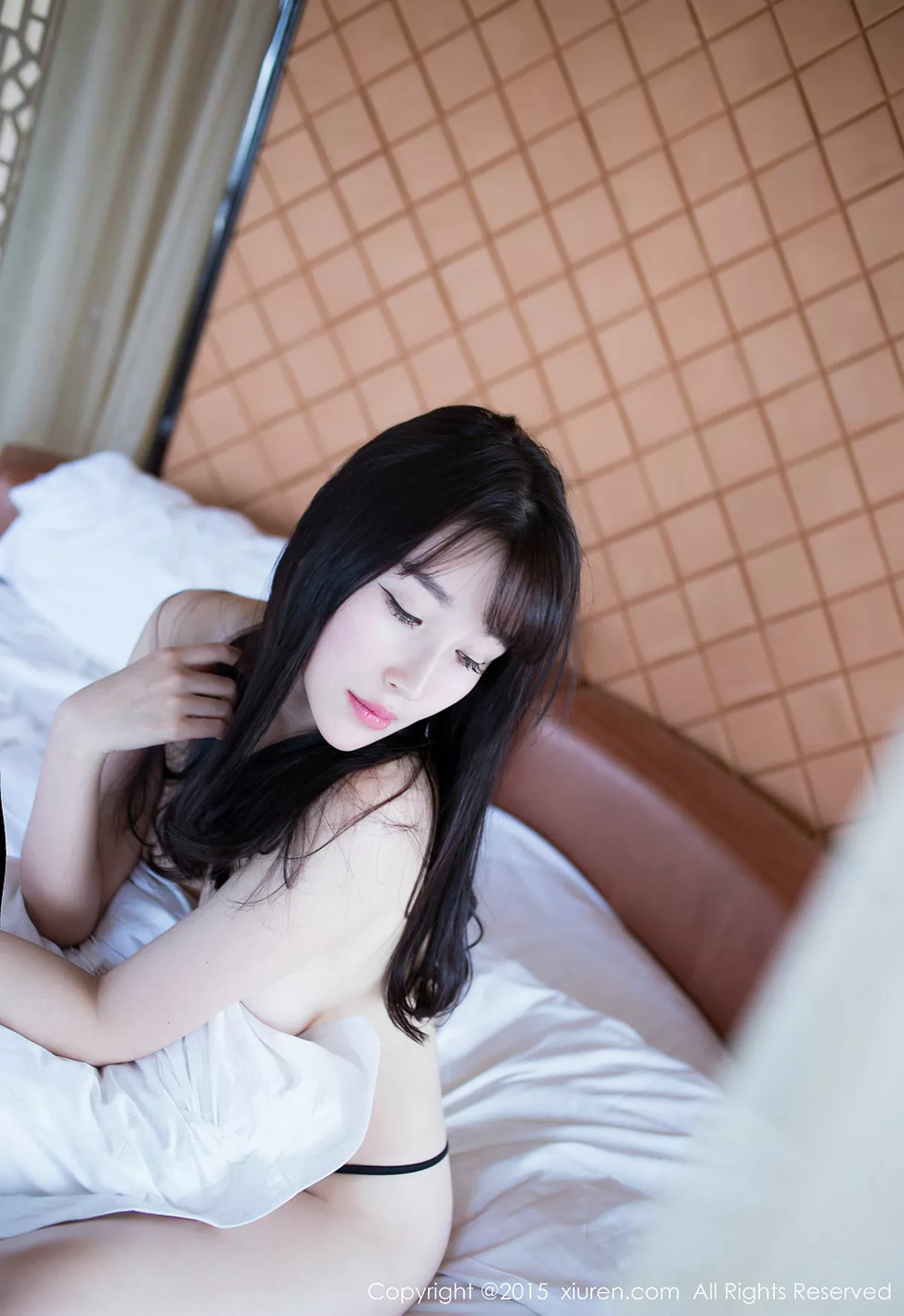 秀人集.com_[XiuRen秀人网]No.335_新人嫩模乐朵朵_Wendy透视薄纱秀美乳大尺度诱惑写真50P