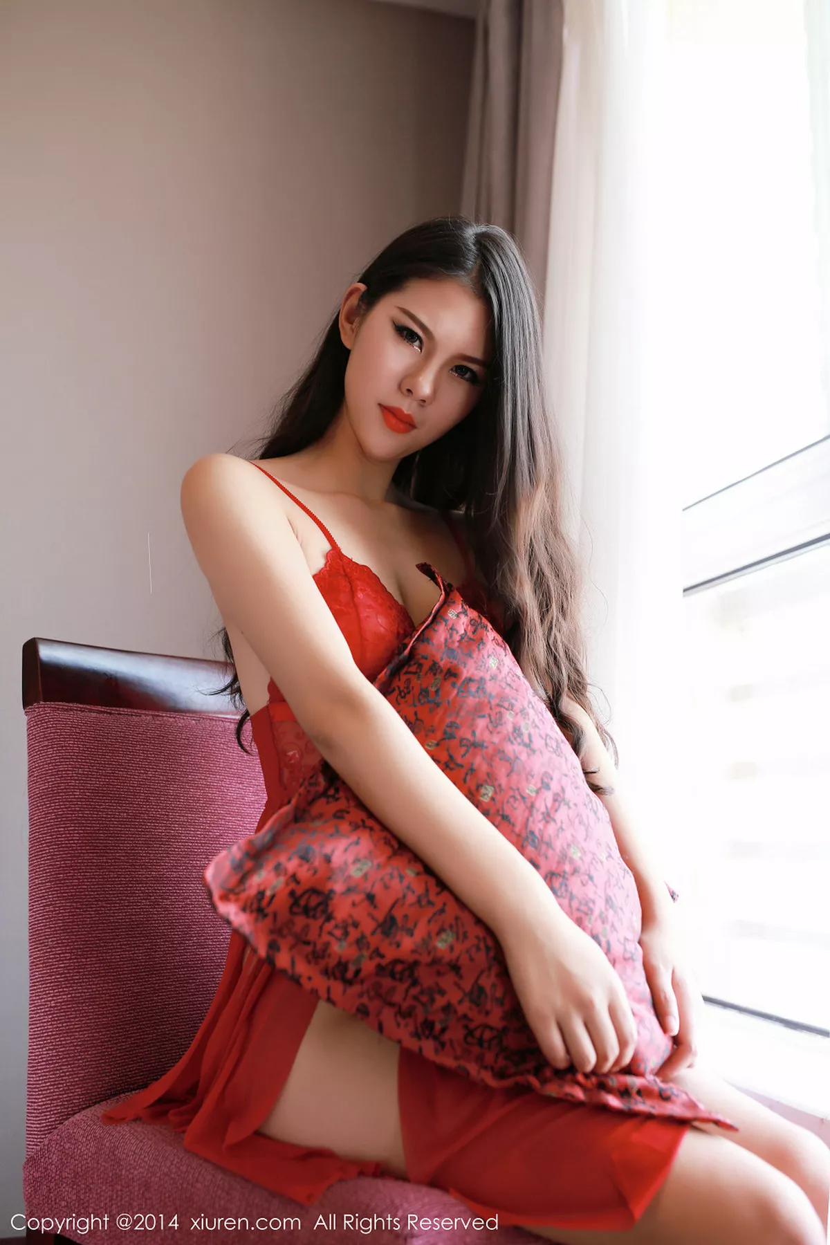 秀人集.com_[XiuRen秀人网]No.235_嫩模米尔Dear红色薄纱睡裙性感情趣内衣系列完美诱惑写真72P