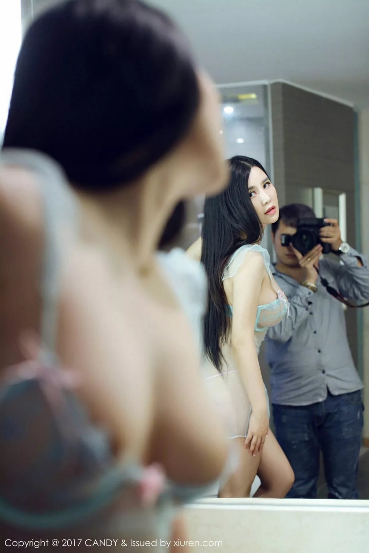 秀人集.com_[Candy糖果画报]Vol.012_性感美女Sukki三点式黄金比基尼+透视内衣湿身诱惑写真44P