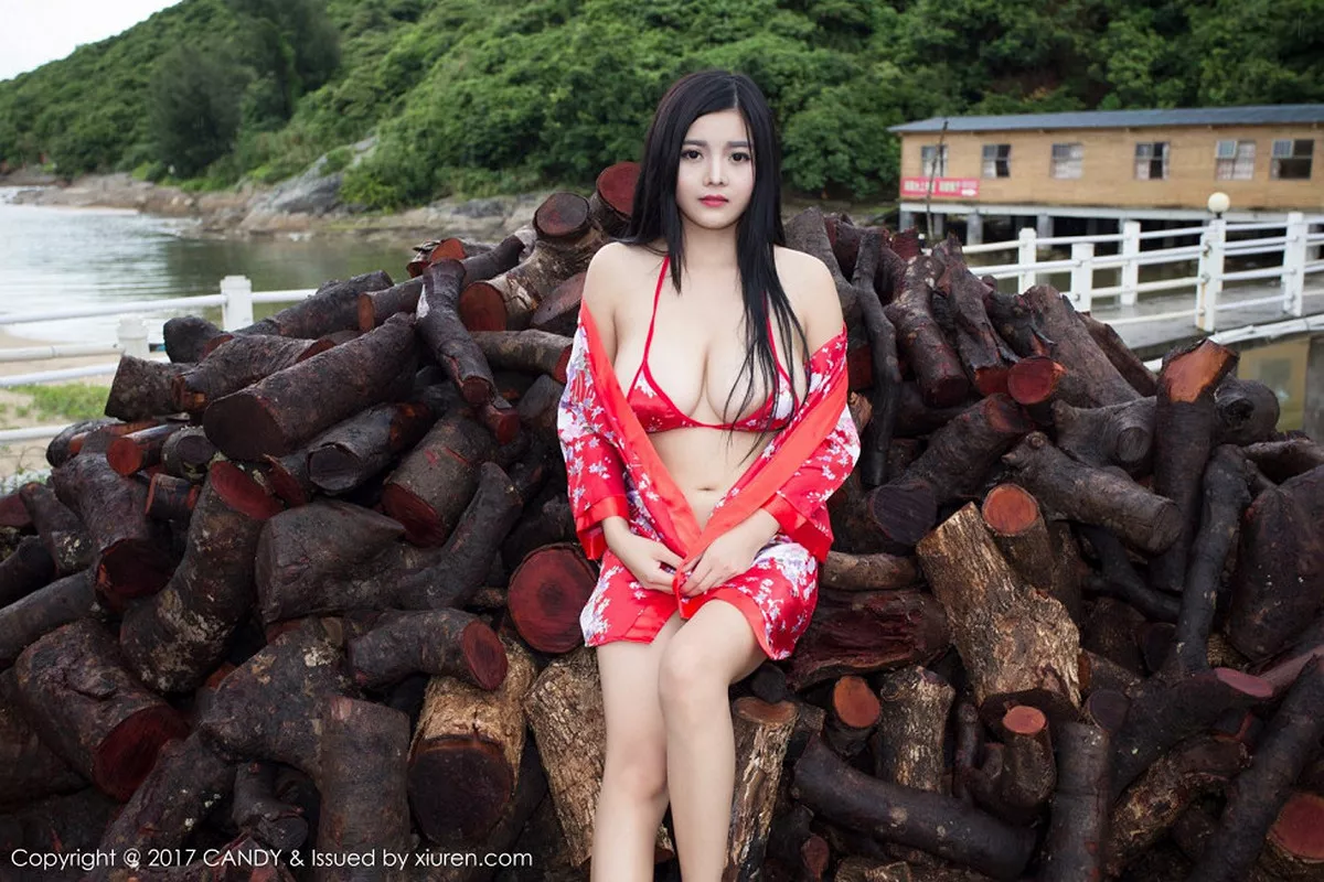 秀人集.com_[Candy糖果画报]Vol.013_混血嫩模林美惠子Mieko白色高叉连体比基尼丰满美胸诱惑写真56P