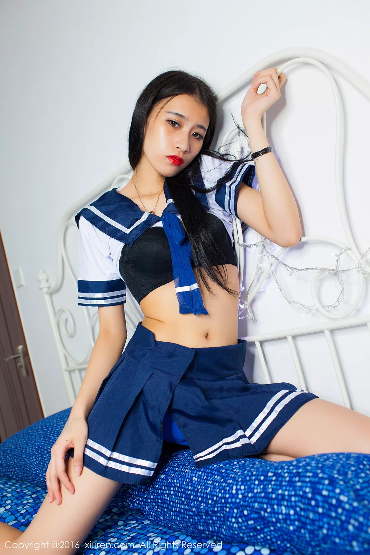 秀人集.com_[XiuRen秀人网]No.637_嫩模黃煒婷Tina空乘制服蓝色短裙秀黄色内裤性感迷人写真53P