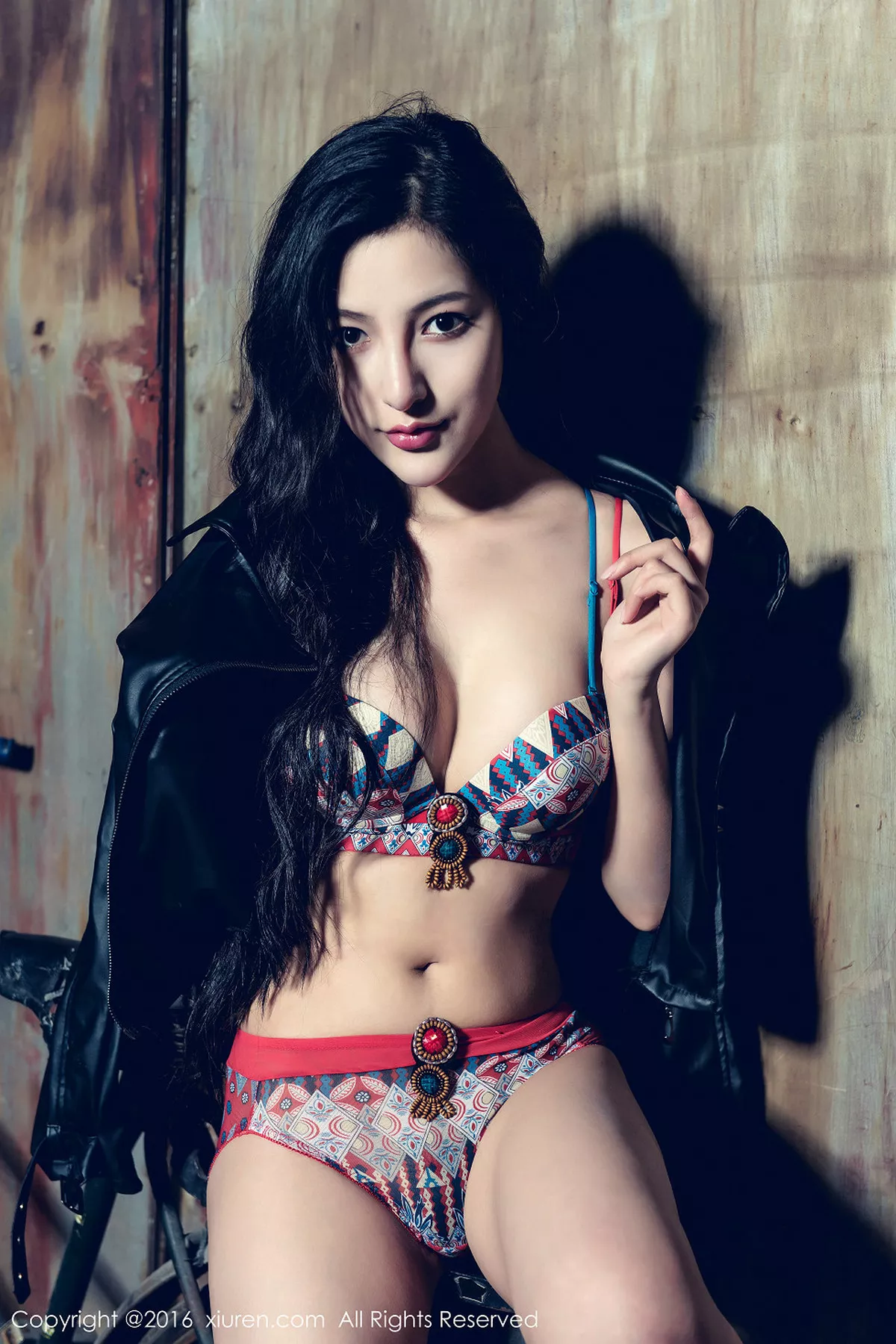 秀人集.com_[XiuRen秀人网]No.626_嫩模UU阿文酒红色情趣肚兜半开秀豪乳极致诱惑写真49P