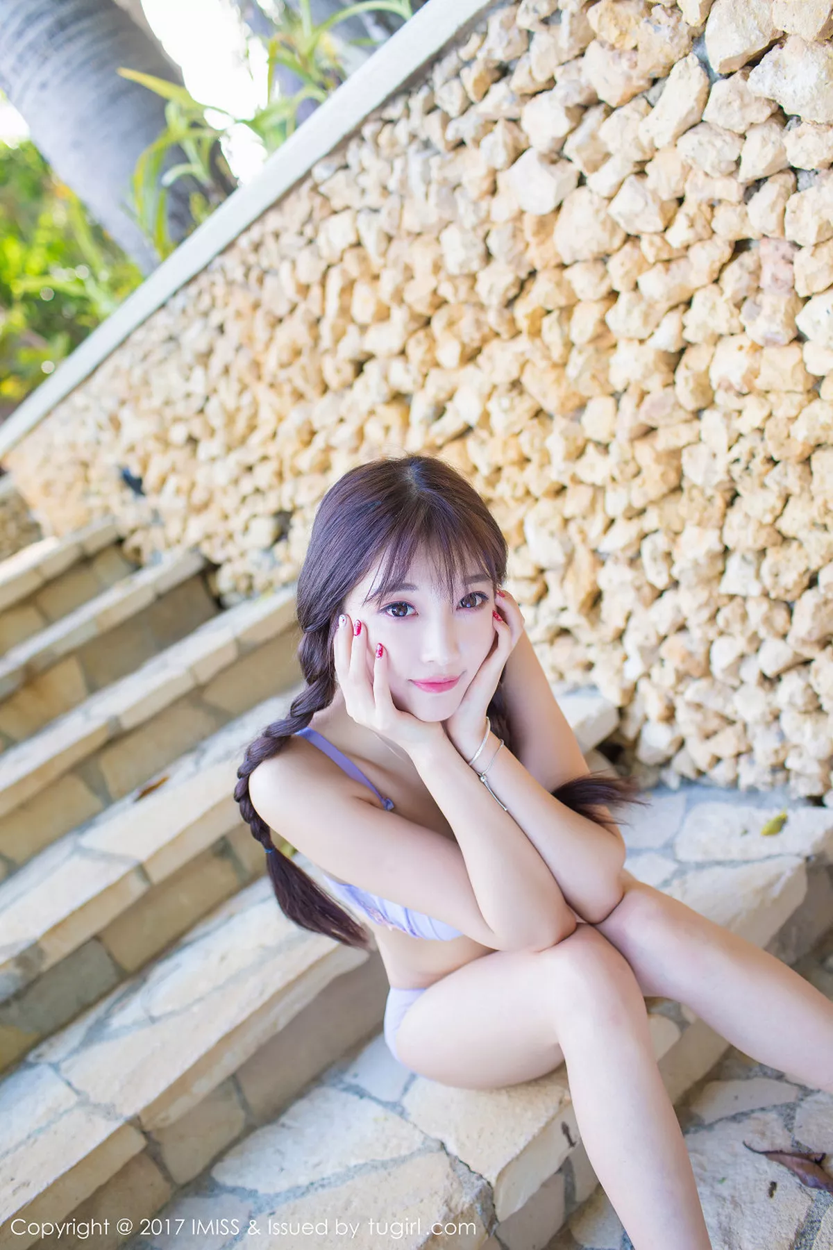 秀人集.com_[IMISS爱蜜社]Vol.159_嫩模杨晨晨sugar长滩旅拍性感粉红女仆装半脱内裤诱惑写真53P