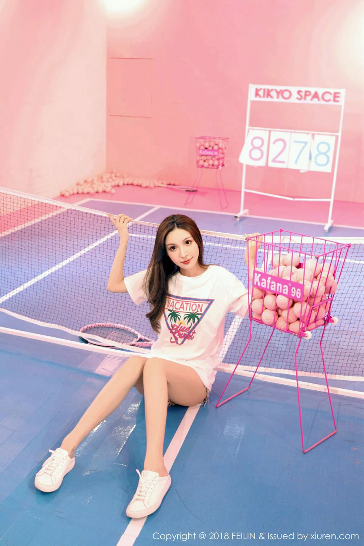 秀人集.com_[FeiLin嗲囡囡]Vol.170_嫩模柠柠_mika户外牛仔短裤+室内清新连身裙迷人写真43P