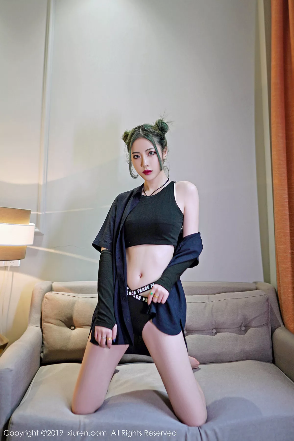 秀人集.com_[XiuRen秀人网]No.1644_嫩模贾诗晗居家私房性感黑色内衣秀完美身材修长美腿迷人写真50P