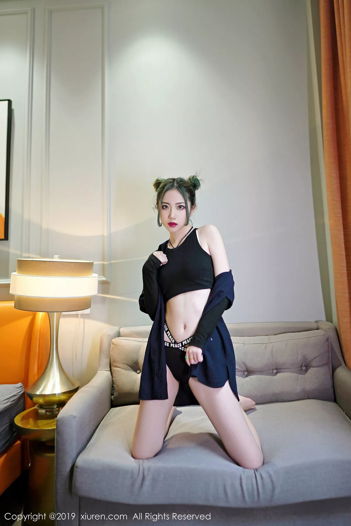 秀人集.com_[XiuRen秀人网]No.1644_嫩模贾诗晗居家私房性感黑色内衣秀完美身材修长美腿迷人写真50P