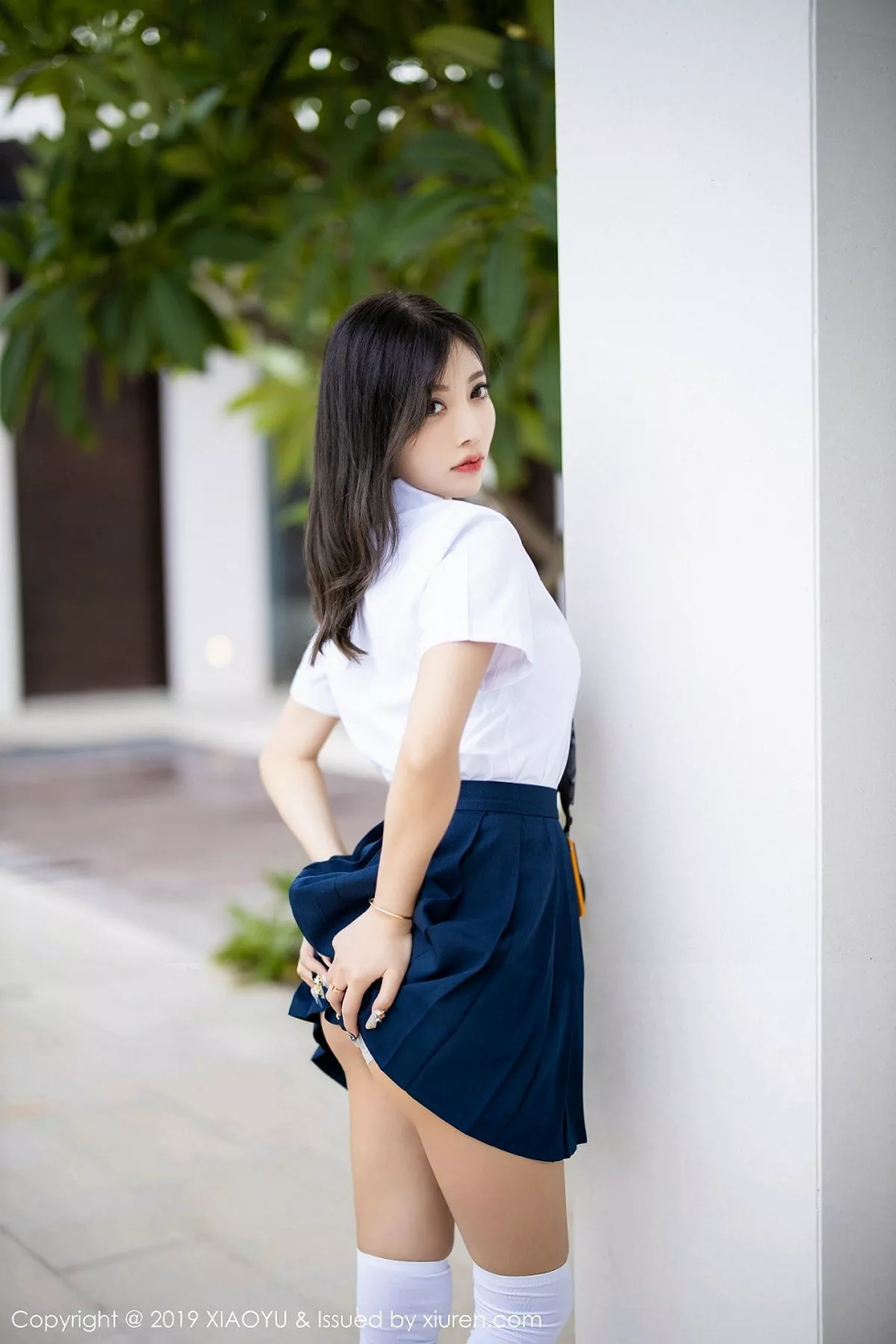 秀人集.com_[XiaoYu画语界]Vol.184_女神杨晨晨sugar心愿旅拍清纯学生装半脱露蕾丝内衣诱惑写真73P