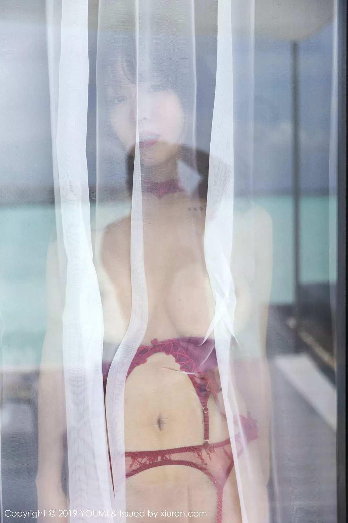 秀人集.com_[YouMi尤蜜荟]Vol.373_嫩模王雨纯马尔代夫旅拍红色情趣内衣配吊带蕾丝诱惑写真54P