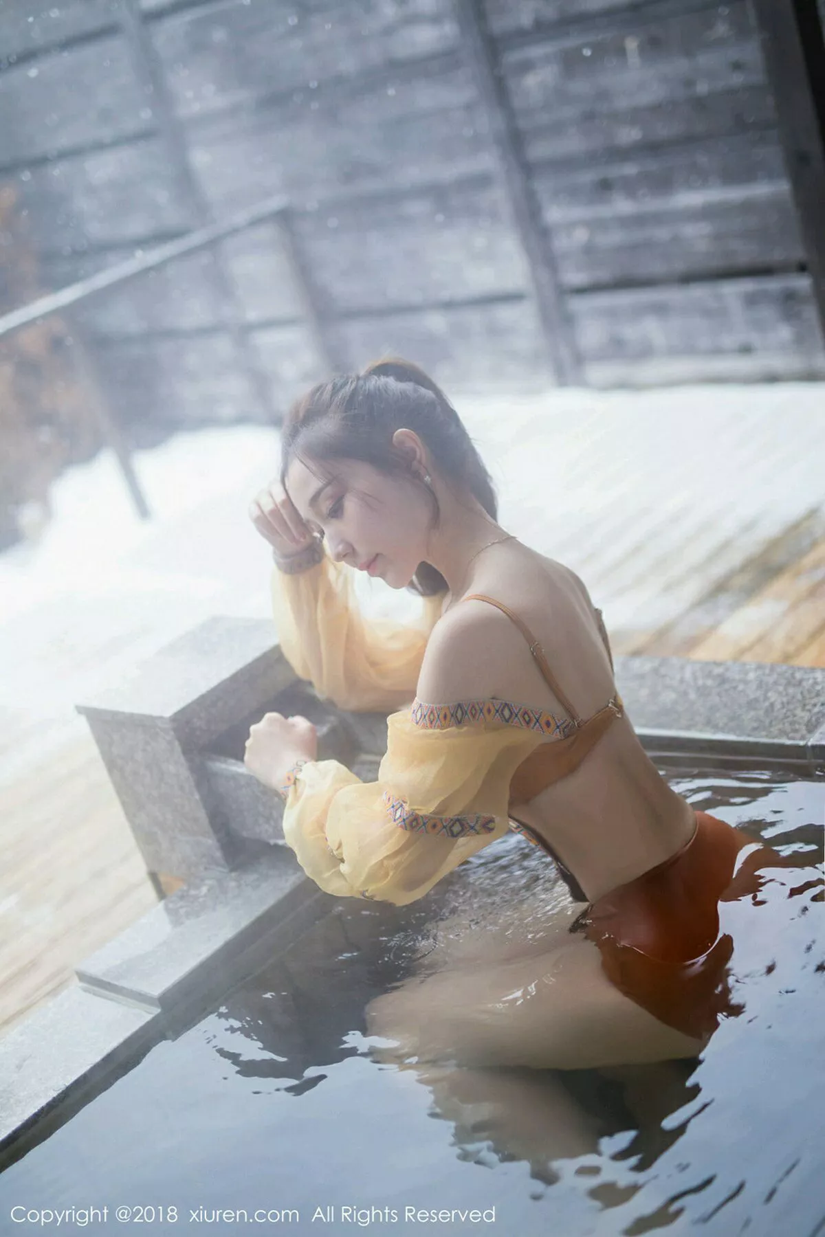 秀人集.com_[XiuRen秀人网]No.1236_女神淼淼萌萌哒北海道旅拍白色连体内衣温泉湿身诱惑写真59P