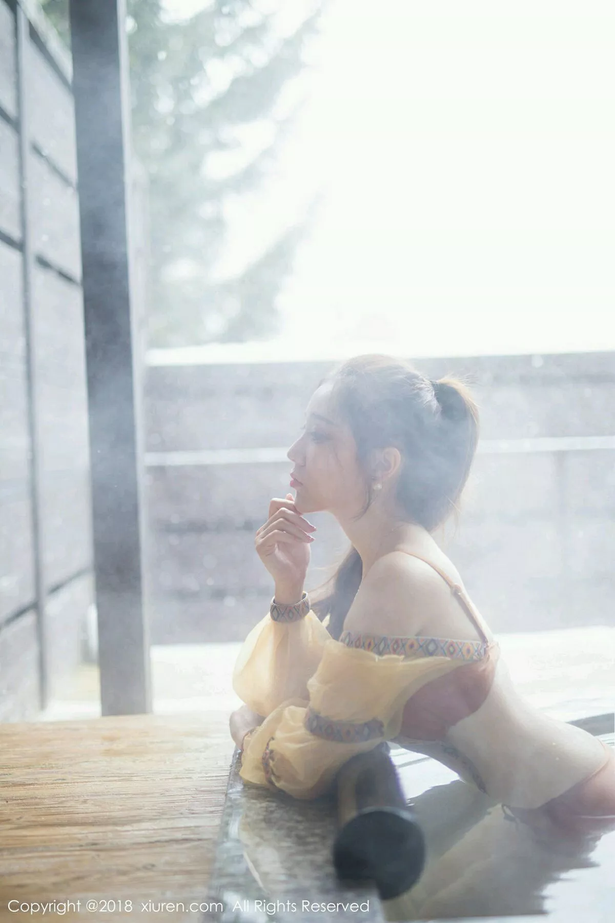 秀人集.com_[XiuRen秀人网]No.1236_女神淼淼萌萌哒北海道旅拍白色连体内衣温泉湿身诱惑写真59P