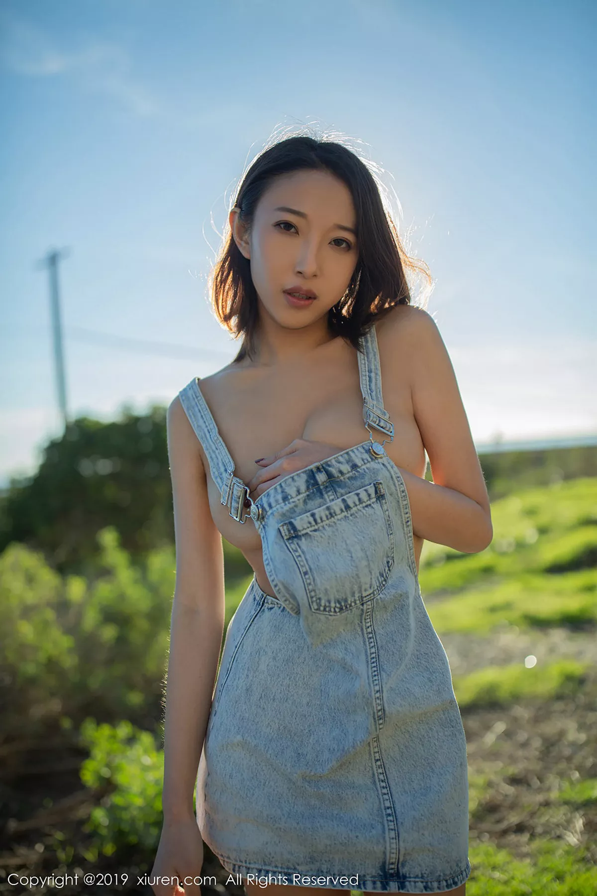 秀人集.com_[XiuRen秀人网]No.1335_嫩模栗子Riz心愿旅拍性感真空牛仔连身裙完美诱惑写真46P