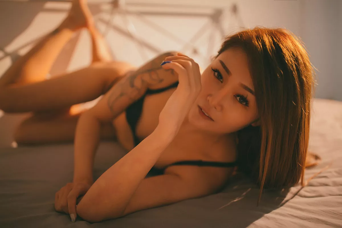 秀人集.com_[RUISG瑞丝馆]Vol.065_嫩模慕西Mona私房性感黑色内衣配蕾丝内裤秀纹身诱惑写真43P