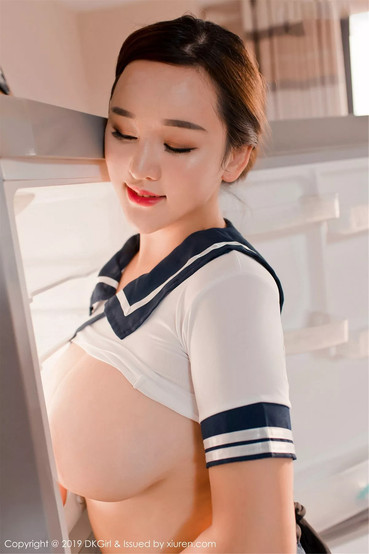 秀人集.com_[DKGirl御女郎]Vol.110_嫩模潘琳琳ber私房性感学生制服半脱露豪乳遮点极致诱惑写真50P