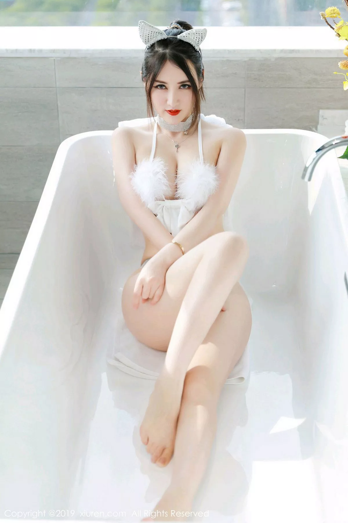 秀人集.com_[XiuRen秀人网]No.1527_嫩模诗诗kiki私房黑色内衣+猫耳女郎绒毛内衣惹火诱惑写真40P