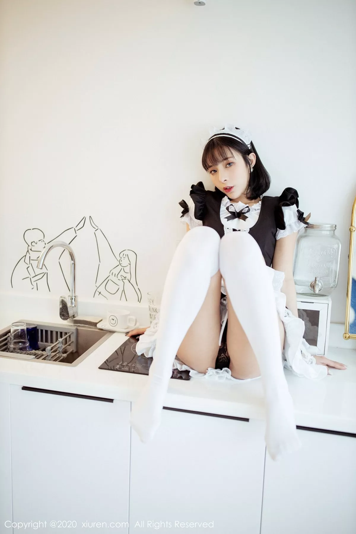 秀人集.com_[XiuRen秀人网]No.2008_嫩模陈小喵私房情趣女仆装半脱蕾丝内裤秀翘臀极致诱惑写真64P