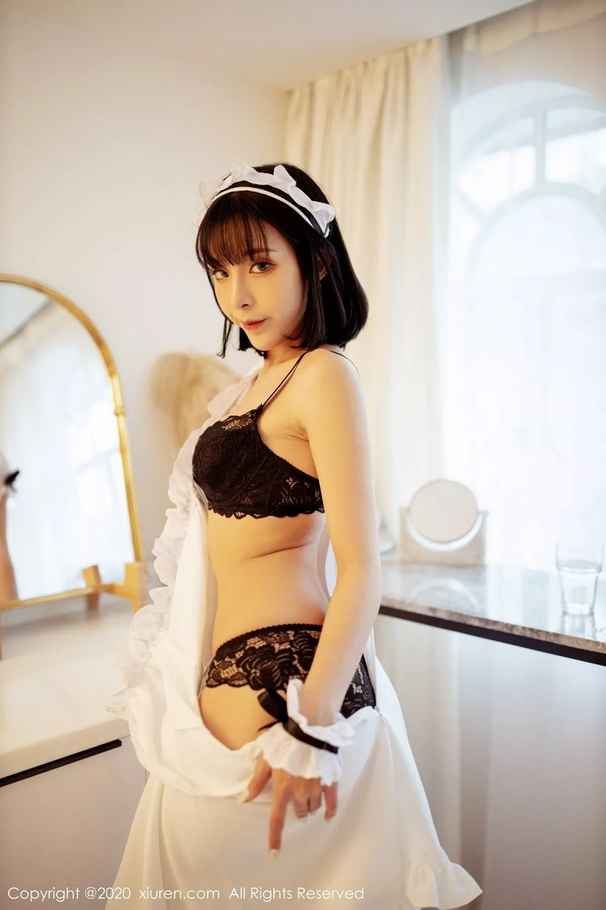 秀人集.com_[XiuRen秀人网]No.2008_嫩模陈小喵私房情趣女仆装半脱蕾丝内裤秀翘臀极致诱惑写真64P