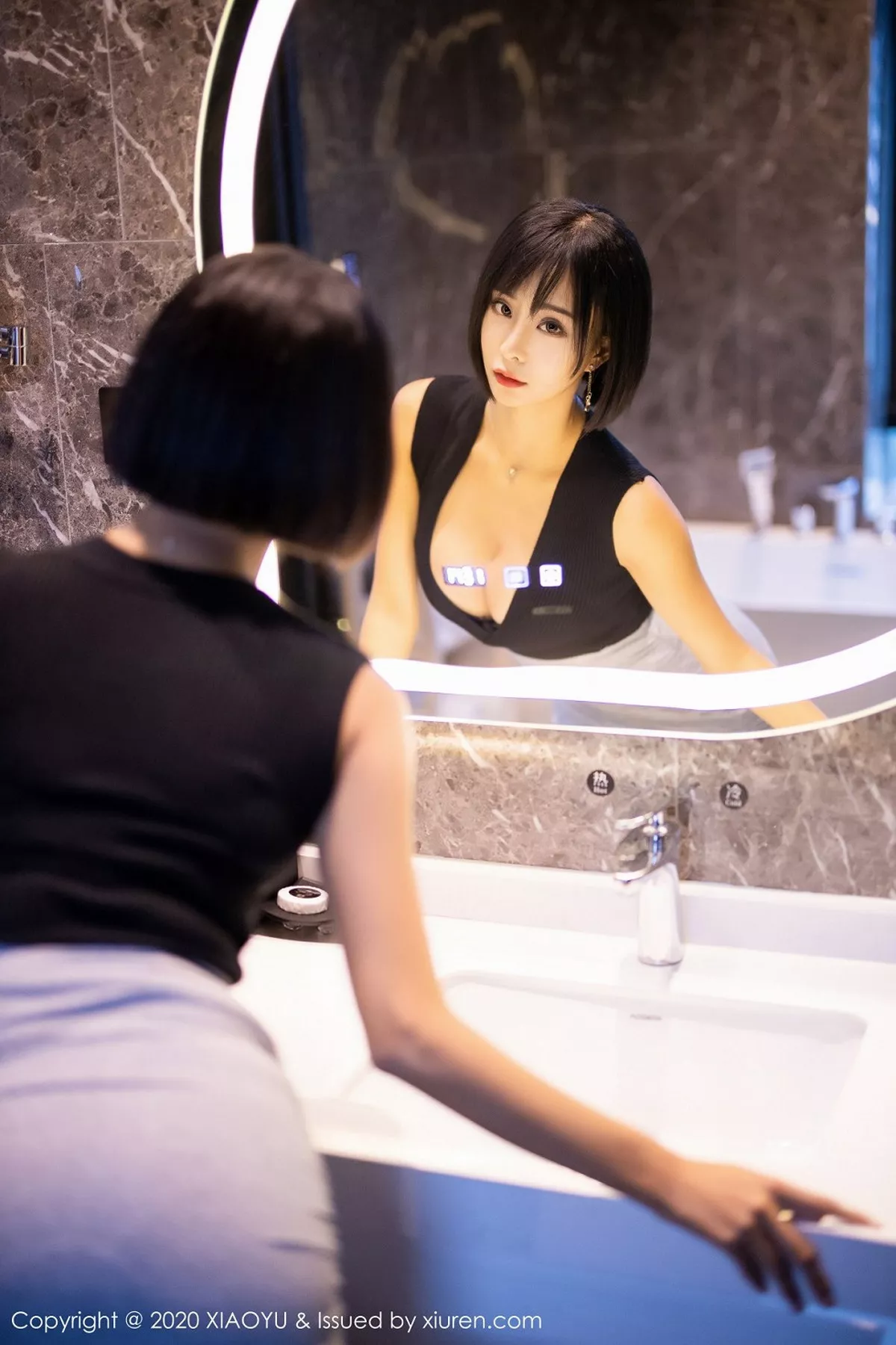 秀人集.com_[XiaoYu画语界]Vol.261_嫩模蓝夏Akasha私房性感内衣系列无内黑丝极致诱惑写真98P