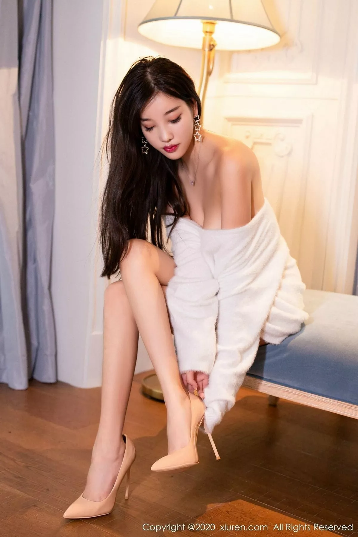 秀人集.com_[XiuRen秀人网]No.2114_女神杨晨晨sugar私房绒毛白色上衣配黄色蕾丝内裤惹火诱惑写真43P