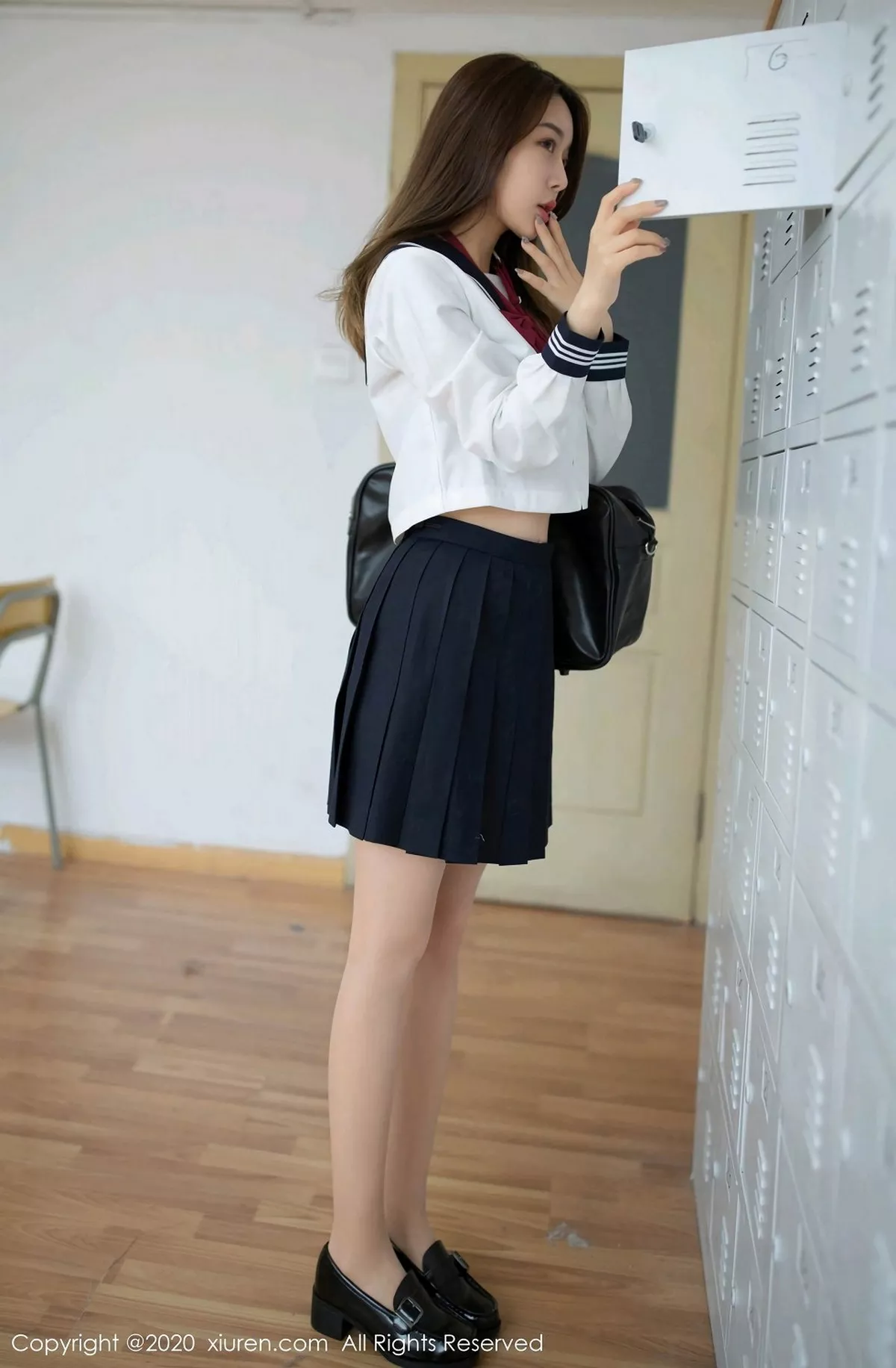 秀人集.com_[XiuRen秀人网]No.2230_嫩模夏诗雯Sally校园遭遇主题学生制服秀蕾丝内衣诱人写真66P