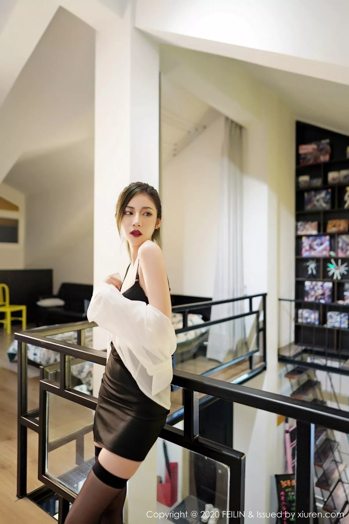 秀人集.com_[FeiLin嗲囡囡]VOL.235_嫩模贾诗晗私房猫耳绒毛内衣装配黑丝袜极致魅惑写真94P