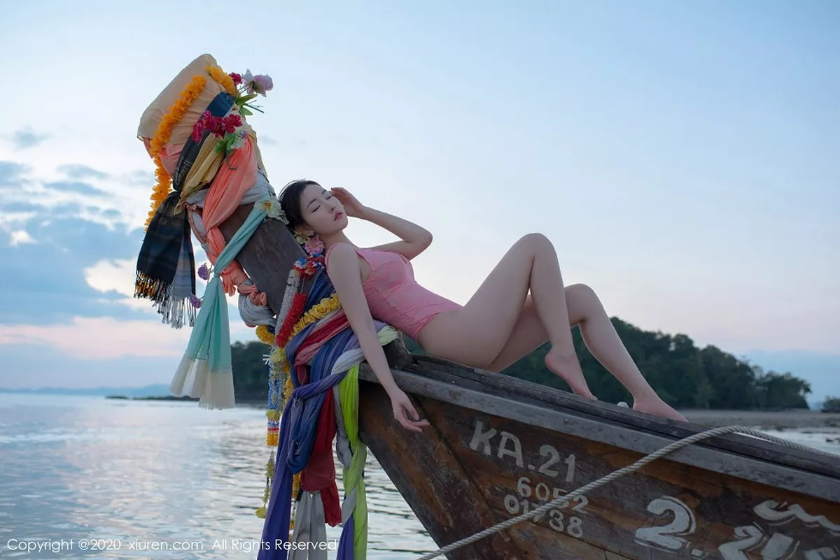 秀人集.com_[XiuRen秀人网]No.2340_嫩模沈梦瑶泰国甲米海边主题粉红色蕾丝内衣秀火辣身材诱惑写真78P