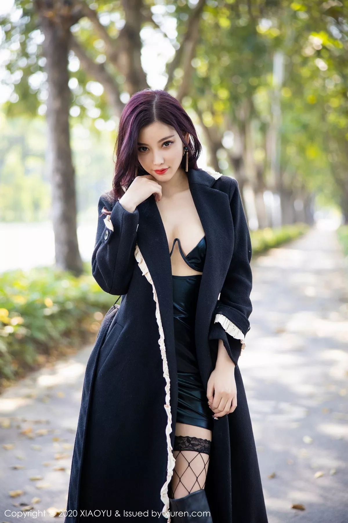 秀人集.com_[XiaoYu画语界]Vol.338_女神杨晨晨sugar性感车拍主题飒爽皮衣配黑丝渔网诱惑写真89P