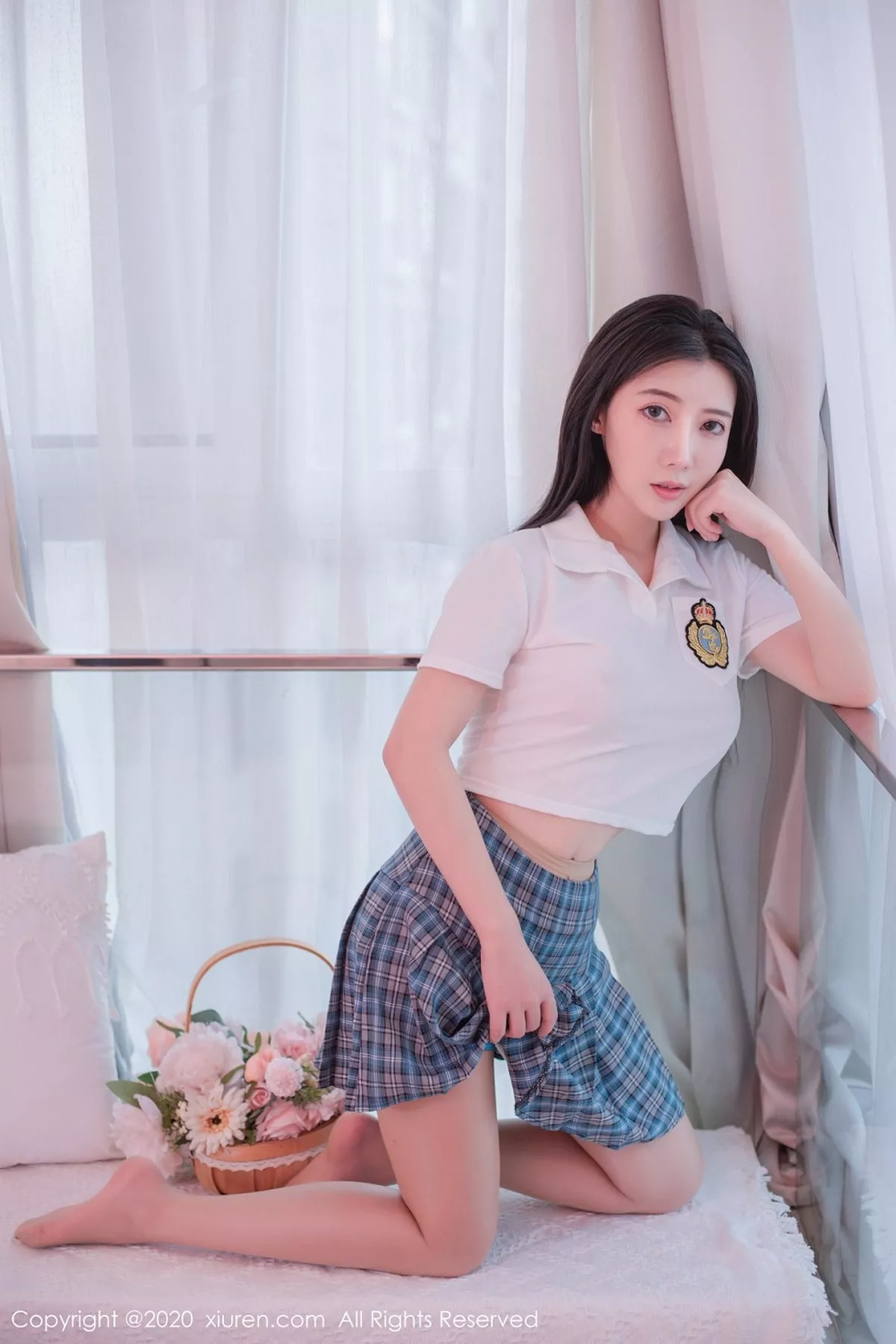 秀人集.com_[XiuRen秀人网]No.2412_嫩模陈梦babe私房粉色卡通连体衣配肉丝裤袜秀完美身材诱惑写真50P