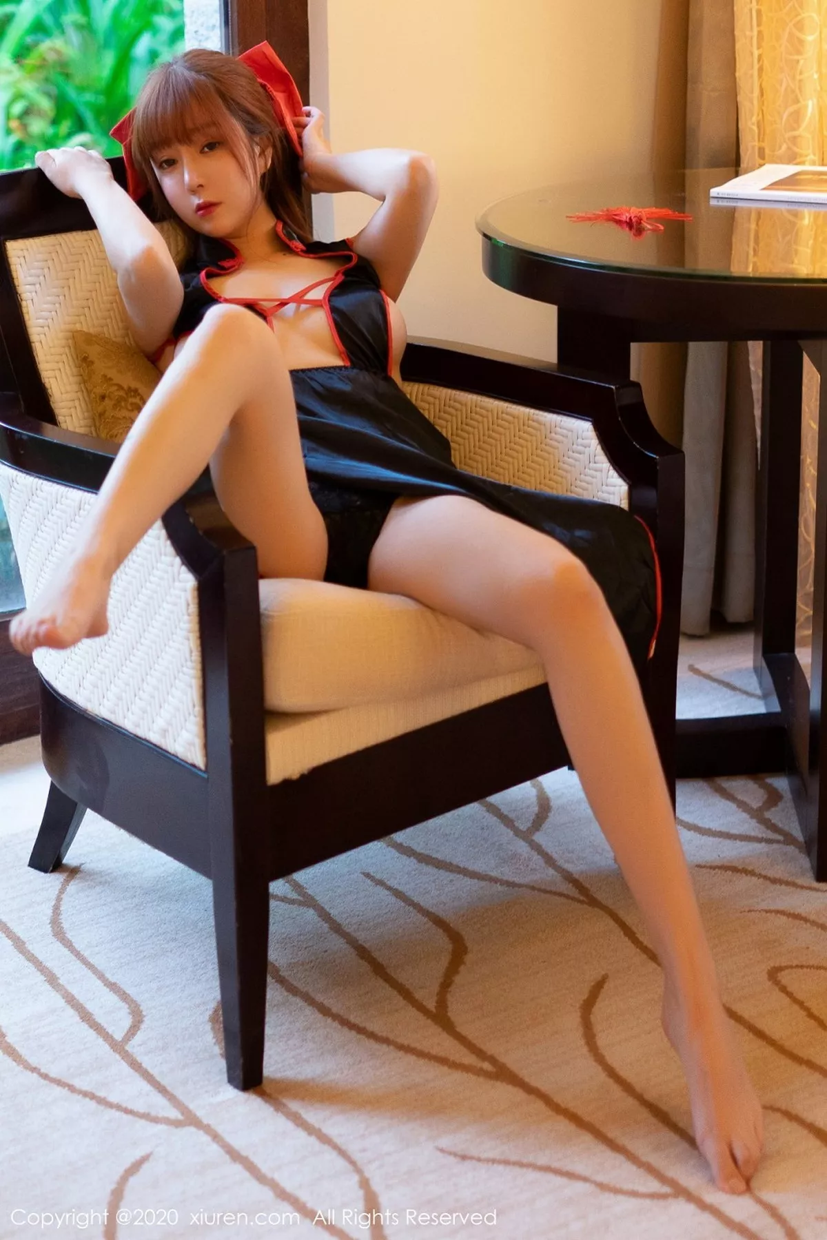 秀人集.com_[XiuRen秀人网]No.2463_女神王雨纯三亚旅拍别致Cos主题情趣服饰配蕾丝内裤诱惑写真50P