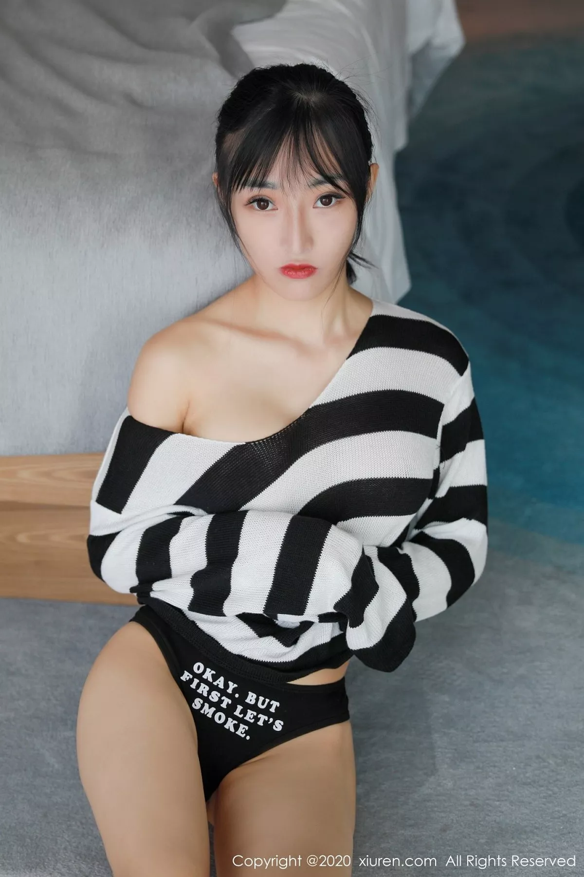 秀人集.com_[XiuRen秀人网]No.2364_嫩模姬玉露CC私房性感小T恤配热裤半脱露翘臀撩人诱惑写真38P