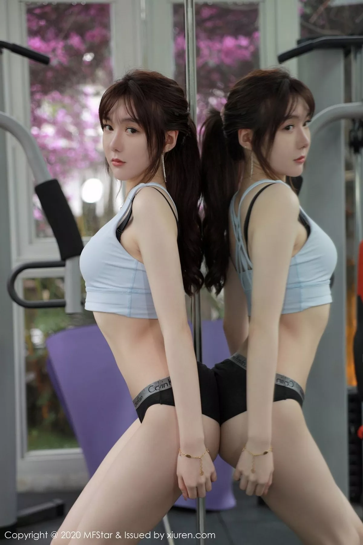 秀人集.com_[MFStar模范学院]Vol.354_嫩模薛琪琪sandy大理旅拍健身房齐逼牛仔裤撩人诱惑写真47P