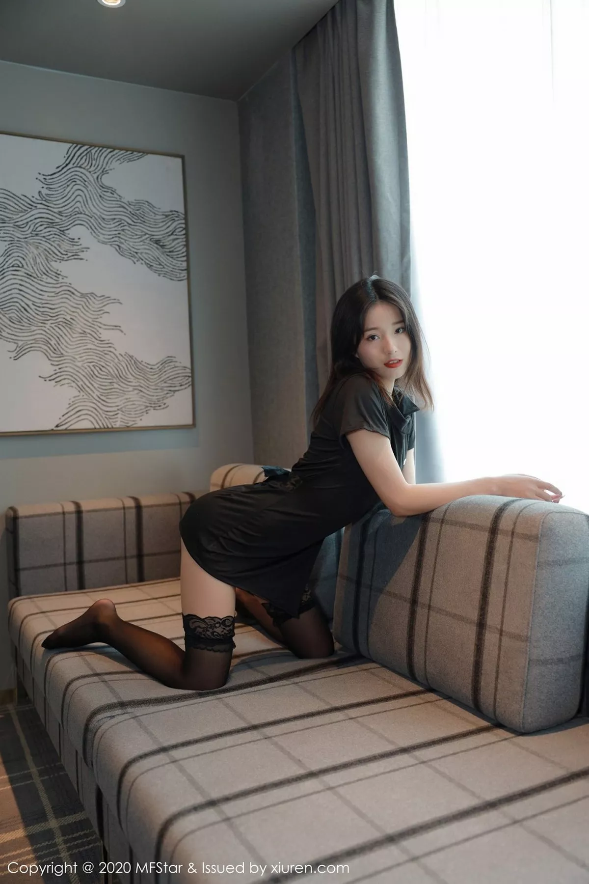 秀人集.com_[MFStar模范学院]Vol.375_嫩模仓井优香私房黑色服饰配丁字裤黑色蕾丝袜魅惑写真66P