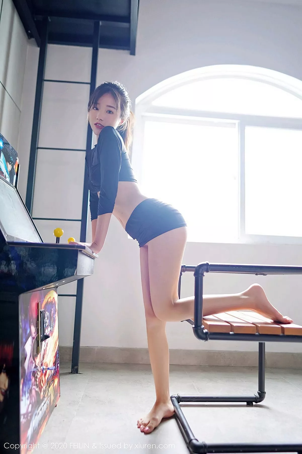 秀人集.com_[FeiLin嗲囡囡]VOL.339_嫩模仓井优香私房俏皮猫耳装+性感黑色内衣极致魅惑写真43P