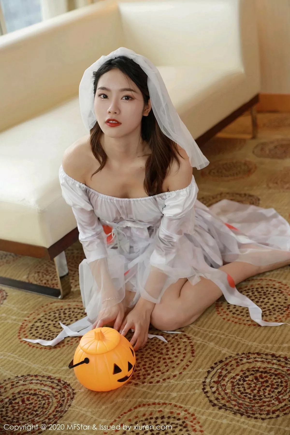 秀人集.com_[MFStar模范学院]Vol.408_嫩模方子萱万圣节鬼新娘主题撩裙露蕾丝内裤诱惑写真61P