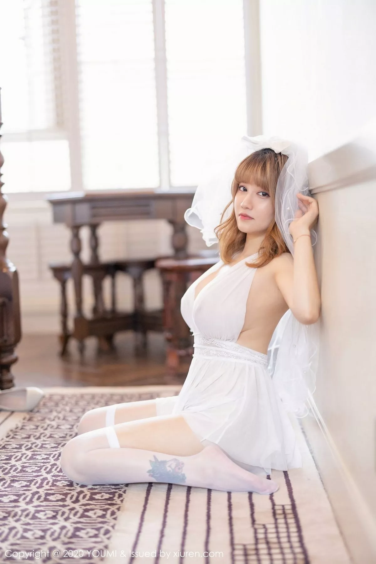 秀人集.com_[YouMi尤蜜荟]Vol.552_嫩模周大萌杭州旅拍雪白婚纱新娘主题通透秀豪乳翘臀诱惑写真40P