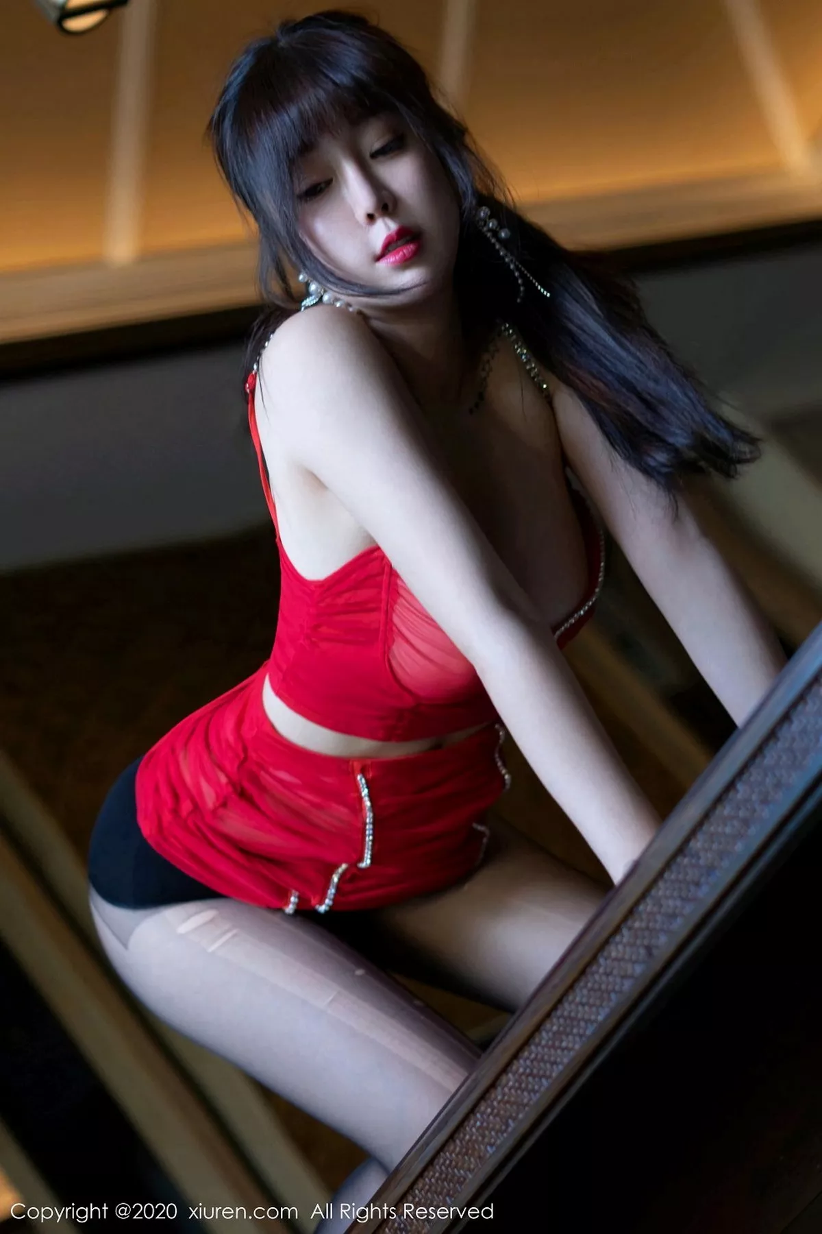 秀人集.com_[XiuRen秀人网]No.2757_女神王雨纯西双版纳旅拍私房猩红内衣配魅惑黑丝完美诱惑写真50P