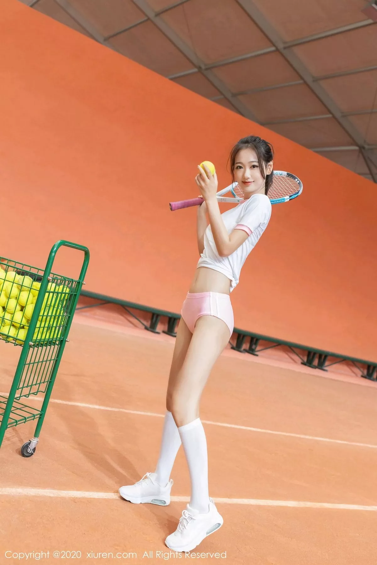 秀人集.com_[XiuRen秀人网]No.2762_嫩模唐安琪网球少女主题粉色运动装秀完美身材甜美迷人写真71P