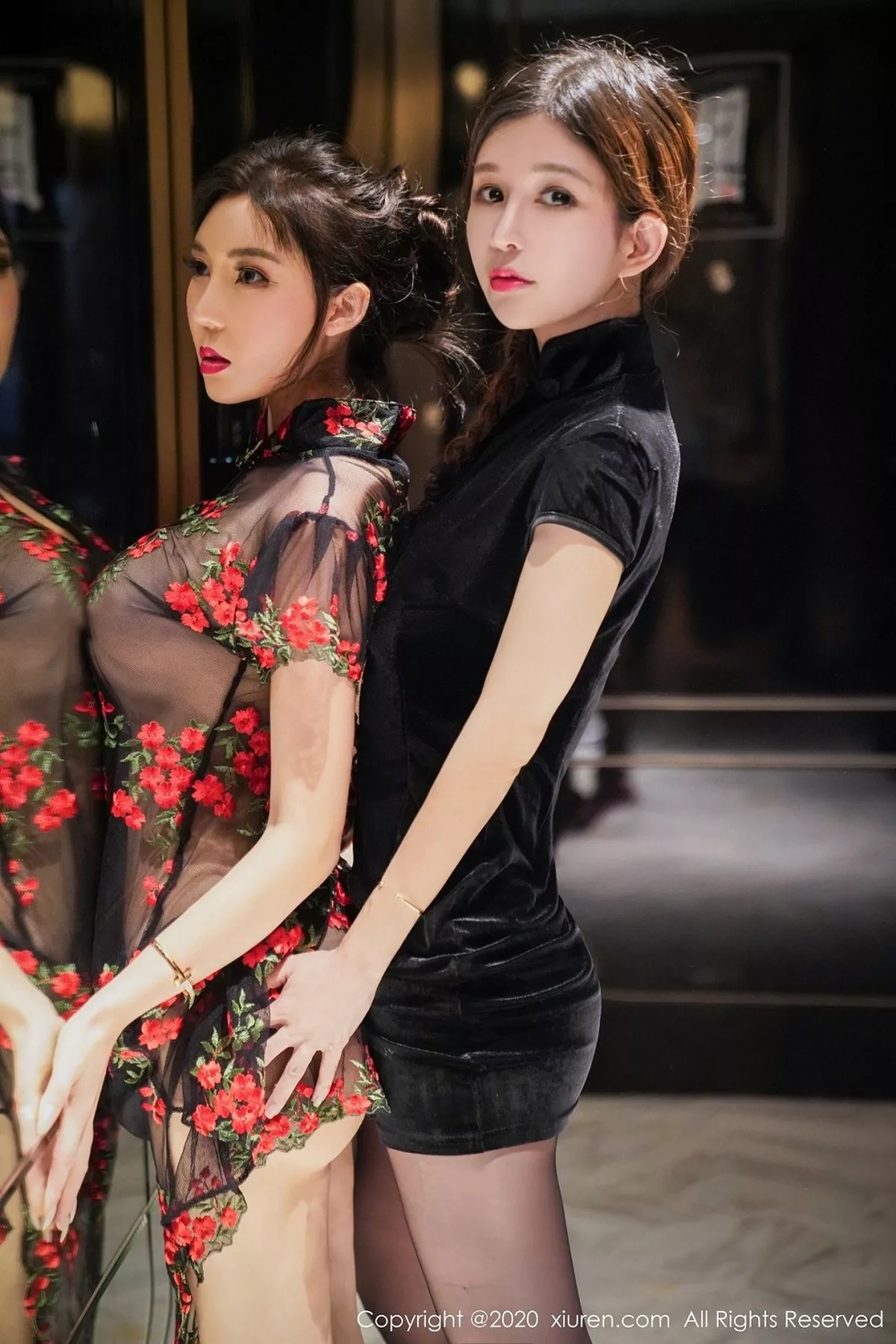 秀人集.com_[XiuRen秀人网]No.2849_嫩模萌汉药baby＆张雨萌韵味典雅旗袍主题撩人姿势惹火诱惑写真45P