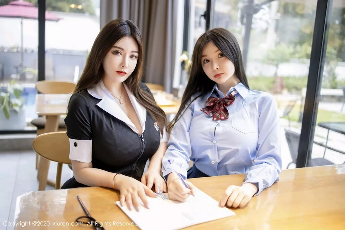 秀人集.com_[XiuRen秀人网]No.2942_女神糯美子＆软软子师生情主题私房半脱露傲人豪乳撩人诱惑写真42P