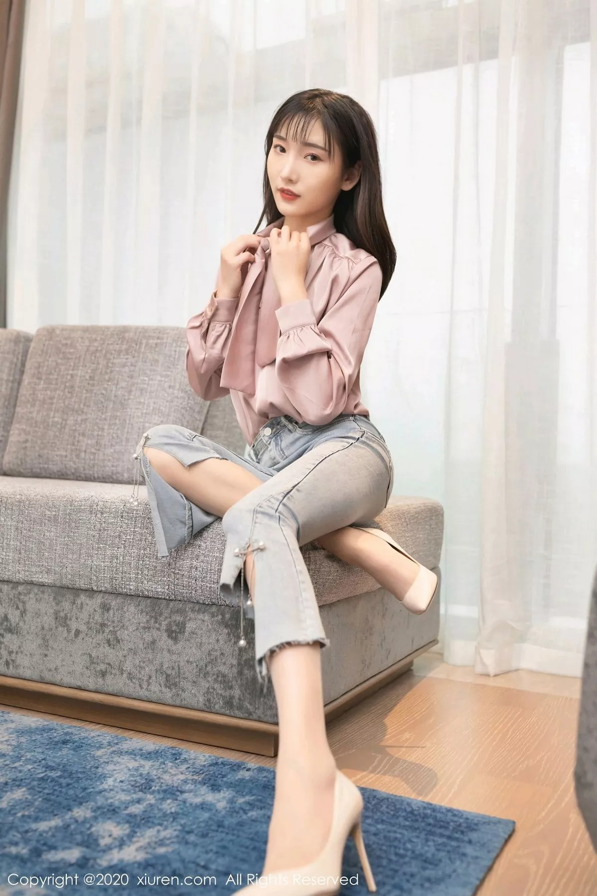 秀人集.com_[XiuRen秀人网]No.2955_嫩模陆萱萱下班偶遇主题私房半脱牛仔裤露肉丝裤袜撩人诱惑写真62P