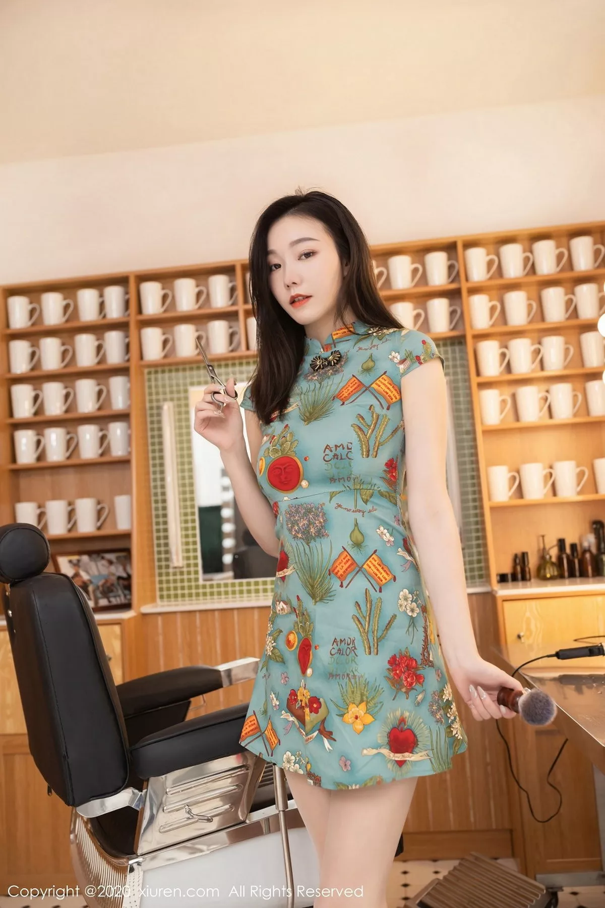 秀人集.com_[XiuRen秀人网]No.2963_嫩模安然Maleah新年发型屋主题怀旧港风旗袍半露豪乳诱惑写真65P