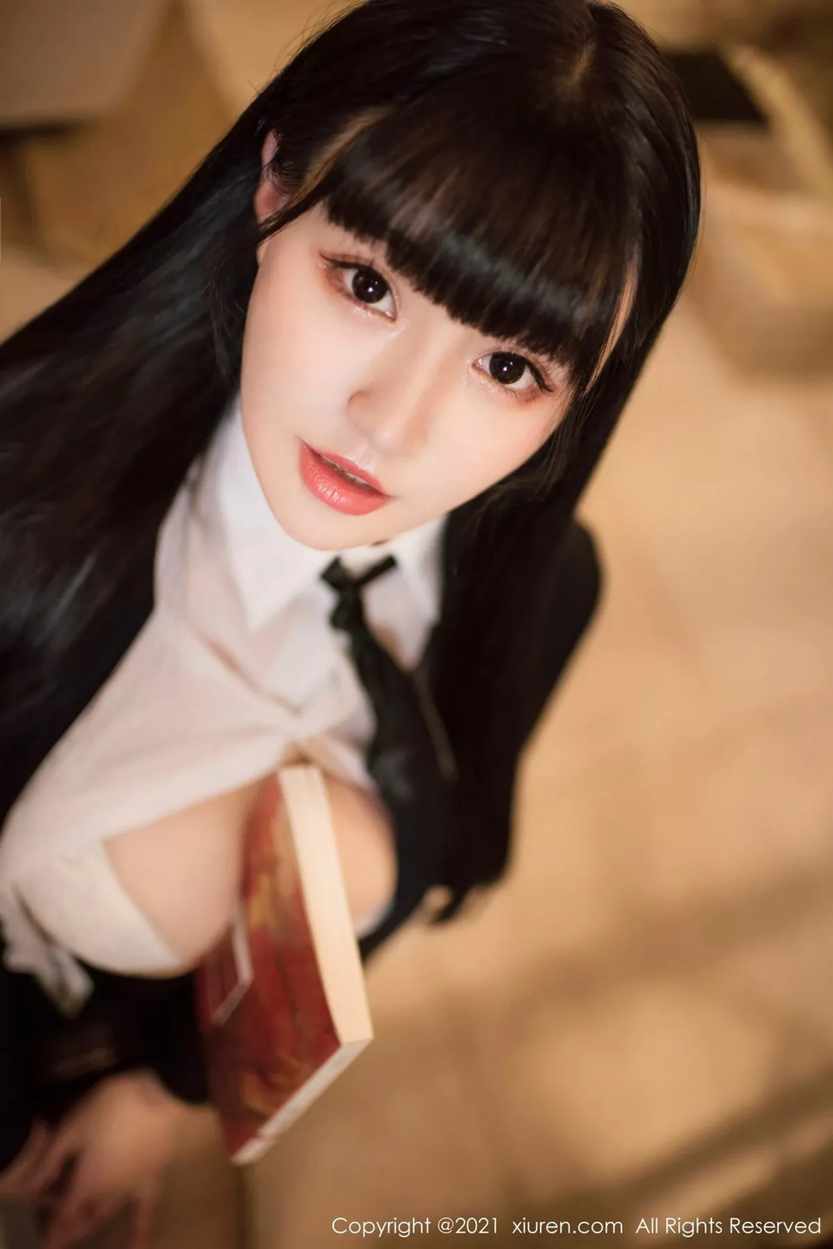 秀人集.com_[XiuRen秀人网]No.3038_女神朱可儿Flower图书馆主题脱白衬衣露完美身材撩人诱惑写真45P