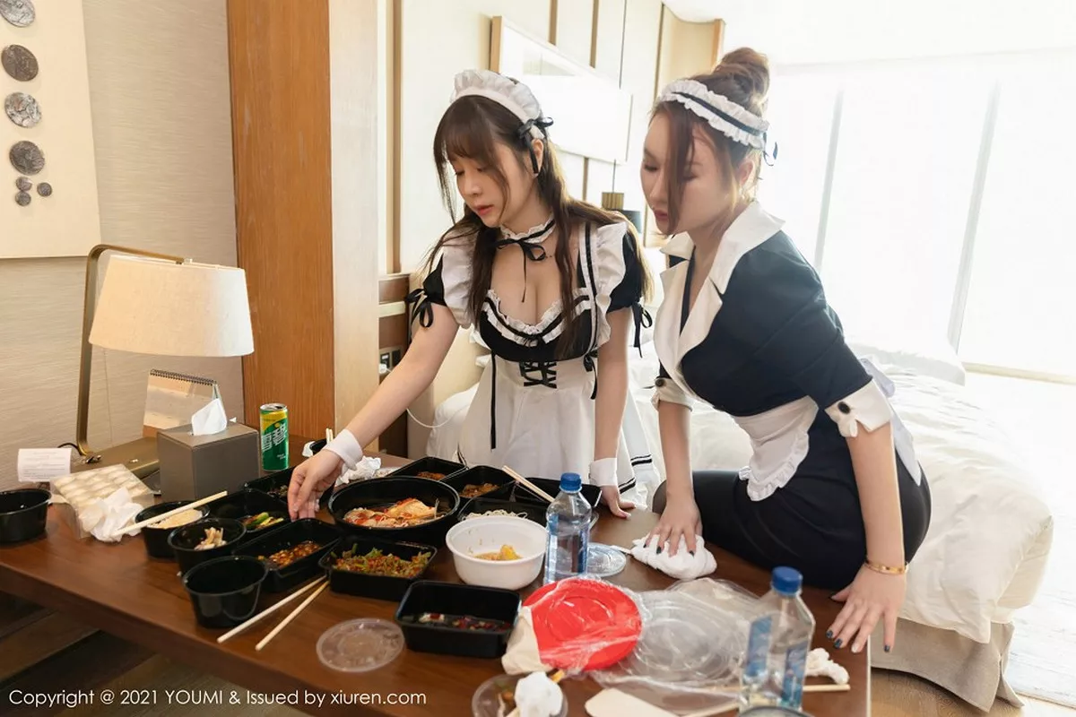 秀人集.com_[YouMi尤蜜荟]Vol.600_女神Egg-尤妮丝＆王雨纯双生花主题性感女仆装撩人诱惑写真88P