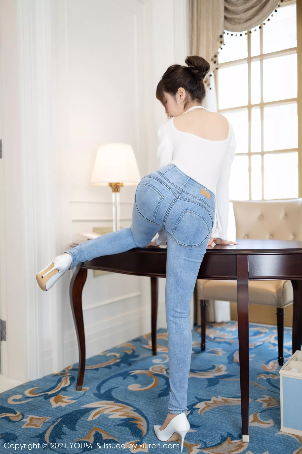 秀人集.com_[YouMi尤蜜荟]Vol.608_女神王雨纯厦门旅拍私房白色高叉连体衣薄透秀美乳激凸诱惑写真58P