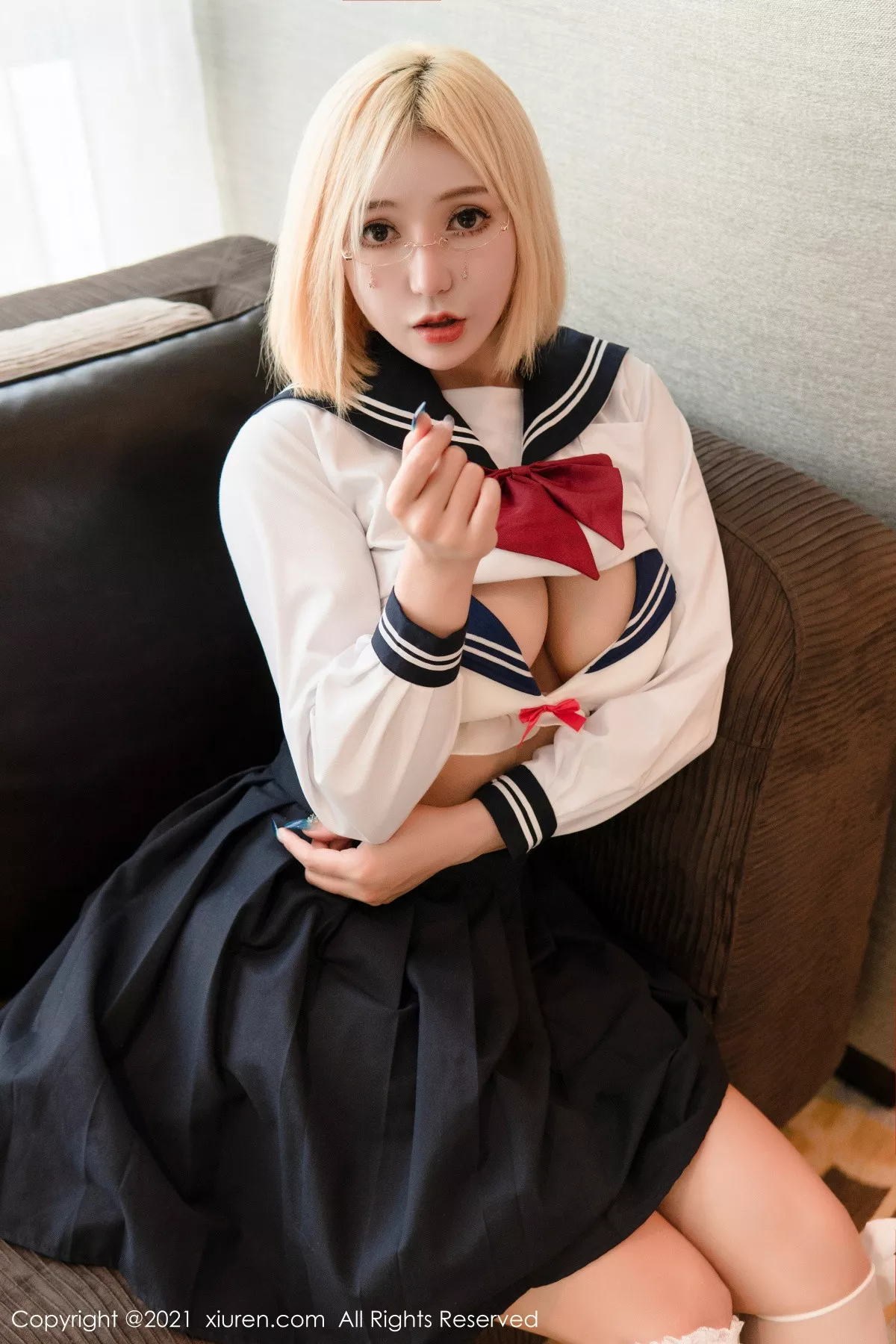 秀人集.com_[XiuRen秀人网]No.3163_嫩模文静儿私房JK制服主题性感纹身秀浑圆蜜桃臀撩人诱惑写真62P