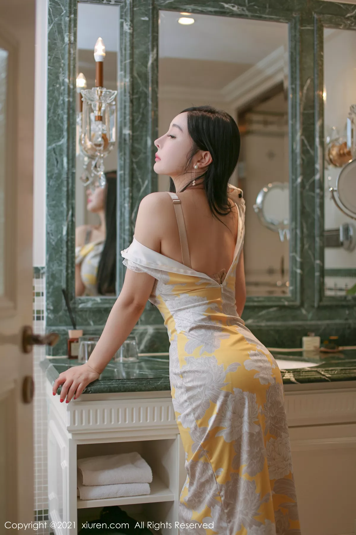 秀人集.com_[XiuRen秀人网]No.3172_嫩模允爾私房脱古典旗袍露性感内衣肉丝裤袜秀豪乳翘臀诱惑写真46P