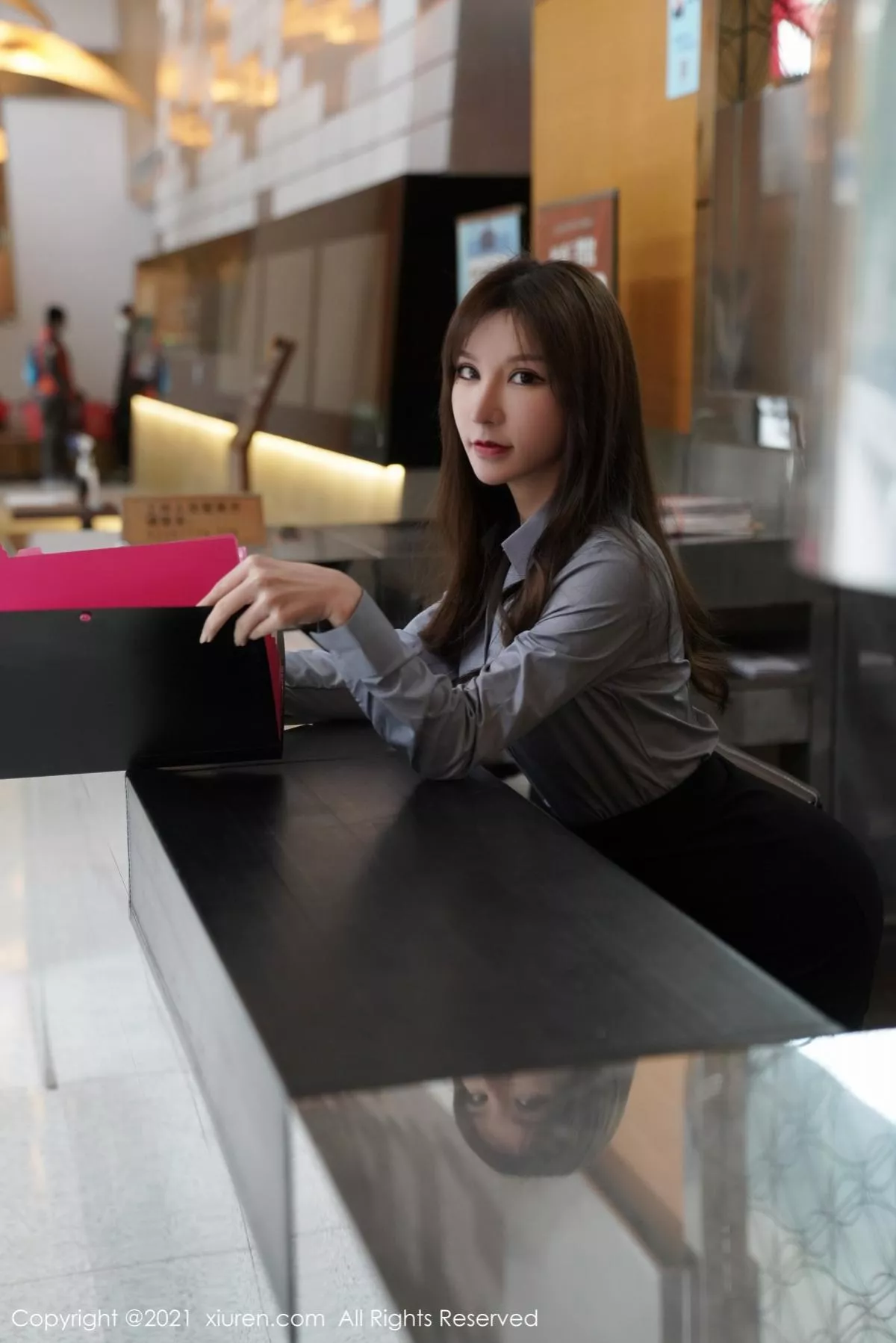 秀人集.com_[XiuRen秀人网]No.3187_嫩模周于希Sandy消防培训主题性感黑短裙下超薄黑丝裤袜魅惑写真50P