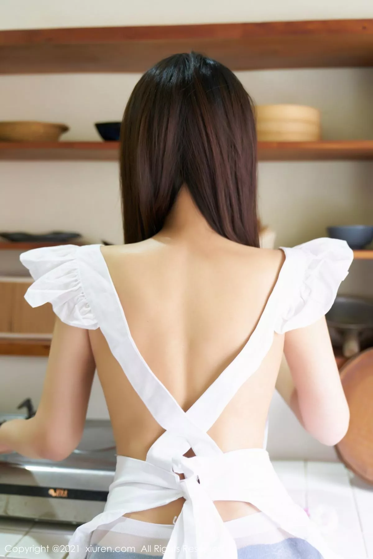 秀人集.com_[XiuRen秀人网]No.3194_嫩模林子欣Freya厨房诱惑主题洁白女仆装侧露豪乳诱惑写真42P