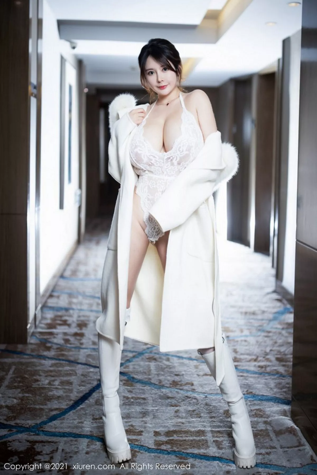 秀人集.com_[XiuRen秀人网]No.3121_嫩模奶油妹妹精致镂空情趣内衣配蕾丝袜秀童颜巨乳极致诱惑写真45P