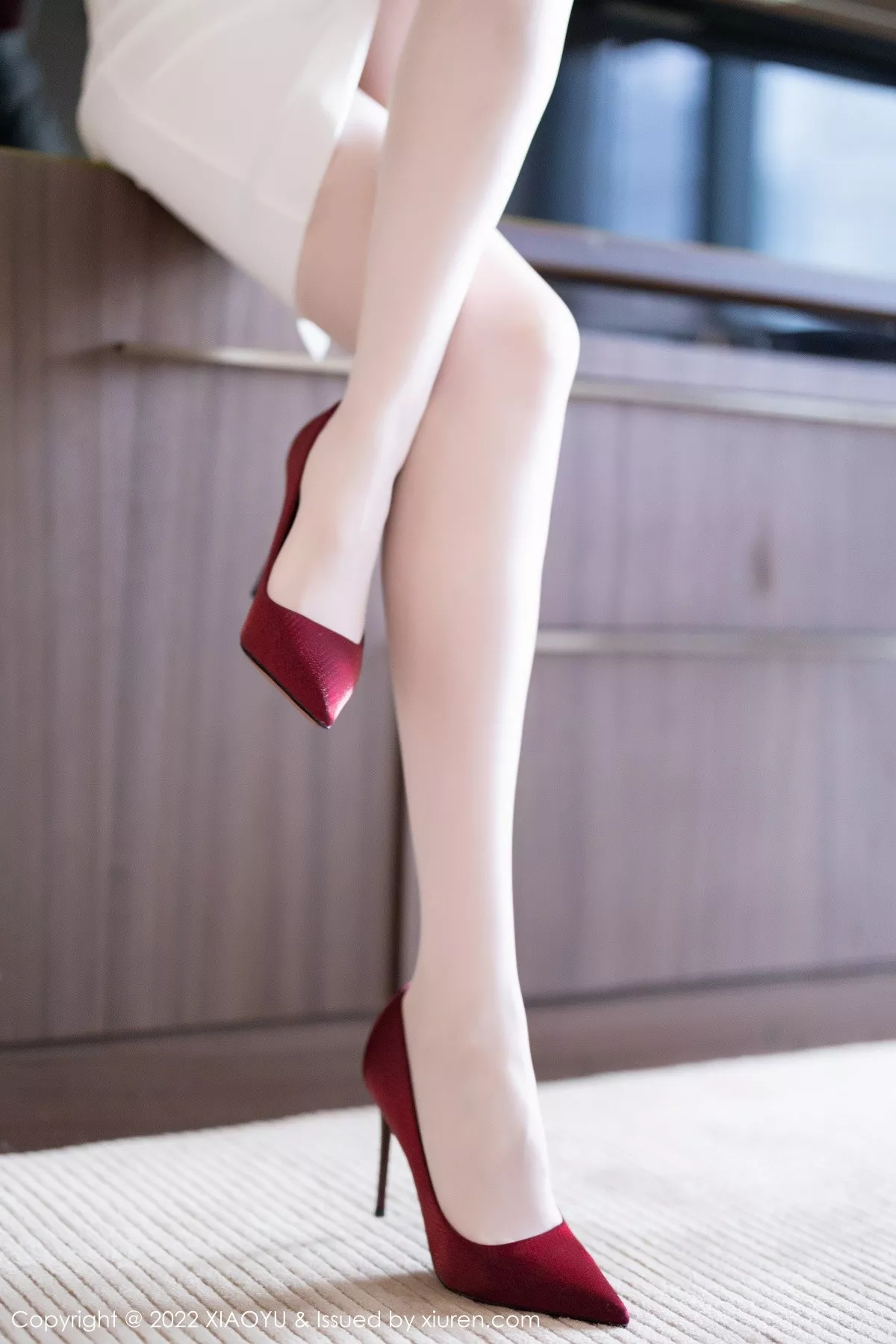 秀人集.com_[XiaoYu画语界]Vol.814_模特梦心玥性感收身上衣配白短裙露红色内衣超薄肉丝诱惑写真97P