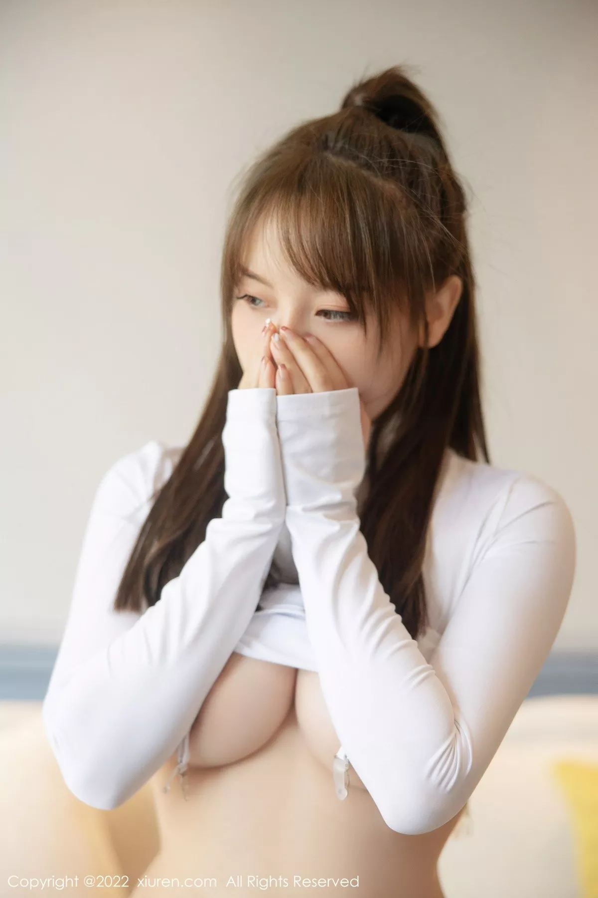 秀人集.com_[XiuRen秀人网]No.5304_模特豆瓣酱私房性感白色轻透服饰配白丝袜秀丰满身材诱惑写真87P